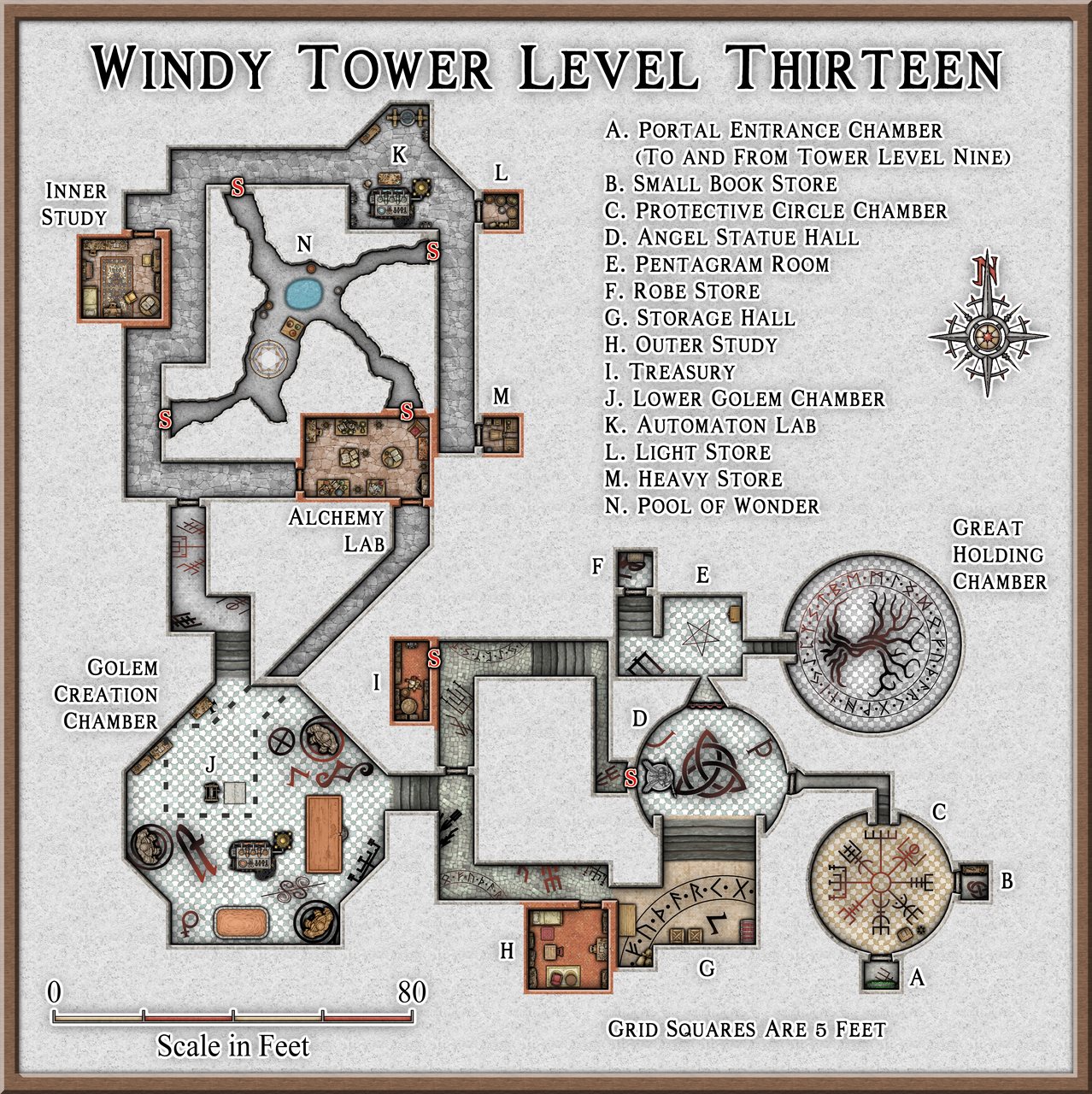 Nibirum Map: windy tower level thirteen by Wyvern